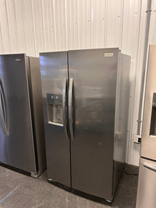 Frigidaire Gallery 25.6-cu ft Side-by-Side Refrigerator with Ice Maker, Water and Ice Dispenser (Fingerprint Resistant Stainless Steel) ENERGY STAR! (BRAND NEW - MINOR SCRATCH IN DOOR!)