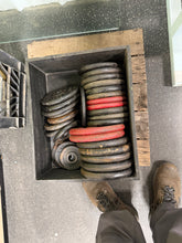 Weight bundle - over 150 lbs cast iron and some vinyl plates and two dumbbell bars