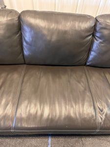 Jordane Leather Sofa! (NEW - SCRATCH LEATHER FROM SHIPPING - PHOTOS SHOWN)