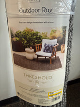 5'x7' Natural Woven Rectangular Braided Outdoor Area Rug Heathered Charcoal - Threshold! (NEW)
