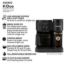 Keurig K-Duo Essentials, Hot & Iced Single-Serve K-Cup Pod Coffee Maker & Carafe, Black!! BRAND NEW!!