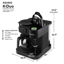 Keurig K-Duo Essentials, Hot & Iced Single-Serve K-Cup Pod Coffee Maker & Carafe, Black!! BRAND NEW!!