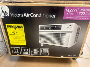 LG New 14,000 BTU 800 Sq ft Window Air Conditioner, LW1424RD! (NEW IN BOX - 115V OUTLET)