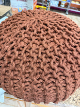 16"x22" Rope Knit Pouf Orange - Threshold! (NEW)