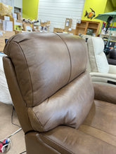 Barcalounger Presley Leather Power Rocker Recliner with Power Headrest, Brown! (NEW - HAS MINOR BLEMISH ON BOTTOM OF FRONT LEFT - PHOTOS SHOWN)