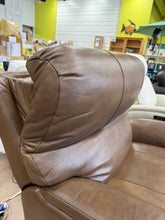 Barcalounger Presley Leather Power Rocker Recliner with Power Headrest, Brown! (NEW - HAS MINOR BLEMISH ON BOTTOM OF FRONT LEFT - PHOTOS SHOWN)