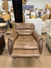 Barcalounger Presley Leather Power Rocker Recliner with Power Headrest, Brown! (NEW - HAS MINOR BLEMISH ON BOTTOM OF FRONT LEFT - PHOTOS SHOWN)