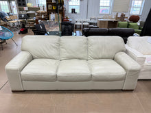 Buckley Leather Sofa, Beige/White! (BRAND NEW)