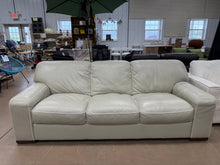 Buckley Leather Sofa, Beige/White! (BRAND NEW)