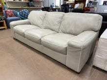 Buckley Leather Sofa, Beige/White! (BRAND NEW)