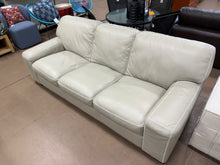 Buckley Leather Sofa, Beige/White! (BRAND NEW)