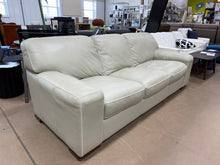 Buckley Leather Sofa, Beige/White! (BRAND NEW)
