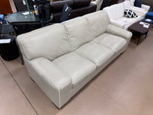 Buckley Leather Sofa, Beige/White! (BRAND NEW)