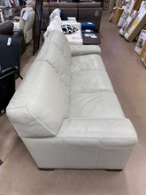 Buckley Leather Sofa, Beige/White! (BRAND NEW)