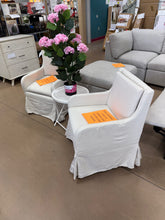 Wheeled slip cover chairs - new - set of 2