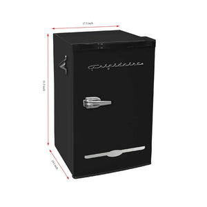 Frigidaire 3.2 Cu. ft. Retro Compact Refrigerator with Side Bottle Opener EFR376, Black! (NEW - DENTED FROM SHIPPING!)
