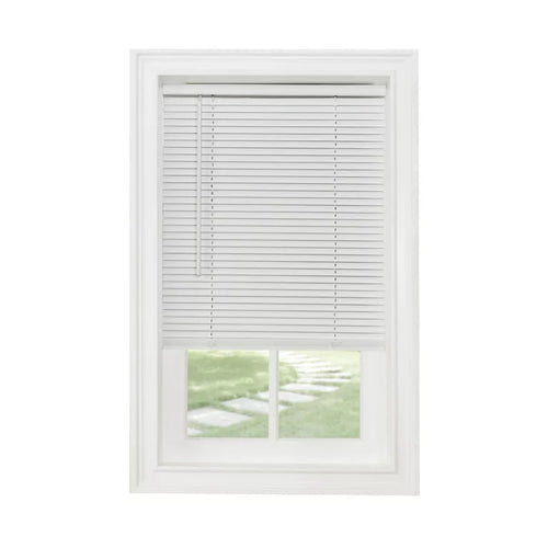 Achim GII Morningstar  Cordless Vinyl Light Filtering Window Mini Blind, Pearl White, 64