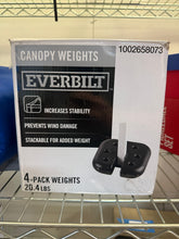 Everbilt Canopy-Pop Up Tent Weight Plates(Set of 4)!! NEW IN BOX!!