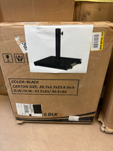45 lbs. Outdoor Weighted Cement Concrete Patio Umbrella Base with Wheels in Black!! NEW IN BOX!!