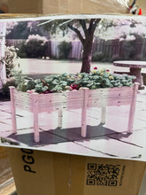 72 in. L x 23 in. W x 30 in. H Wood Raised Garden Bed Elevated Planter Box with 2-Planting Areas, Wood Color! (NEW IN BOX)