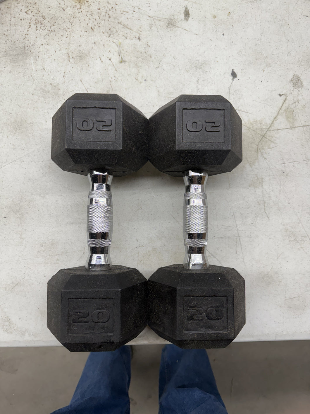 BalanceFrom Rubber Encased Hex Dumbbells, 20 Lbs. Pair!! NEW OUT OF BOX!!