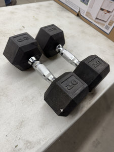 BalanceFrom Rubber Encased Hex Dumbbells, 20 Lbs. Pair!! NEW OUT OF BOX!!