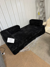 Black corduroy floor sofa - new