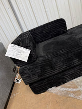 Black corduroy floor sofa - new