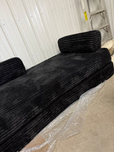 Black corduroy floor sofa - new