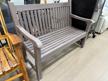 All-Weather Polystyrene Lumber 2-Person Plastic Outdoor Garden Bench in Brown! (NEW & ASSEMBLED)