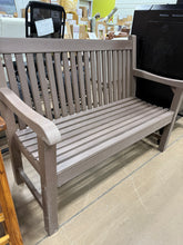 All-Weather Polystyrene Lumber 2-Person Plastic Outdoor Garden Bench in Brown! (NEW & ASSEMBLED)