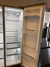 Frigidaire Gallery 25.6-cu ft Side-by-Side Refrigerator with Ice Maker, Water and Ice Dispenser (Fingerprint Resistant Stainless Steel) ENERGY STAR! (BRAND NEW - MINOR SCRATCH/BLEMISH ON BOTTOM OF DOOR - MISSING HANDLES!