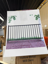 Outdoor Metal Porch Railing With Post No Top Rail Needed, Black Wrought Iron Railings System For Balcony Front Porch & Patio Fencing Railings & Pickets Exterior, 6x3! (NEW IN BOX)