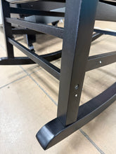 Vermont Porch Rocker Black Wood Outdoor Rocking Chair- new and assembled - small scratch - see pics please!
