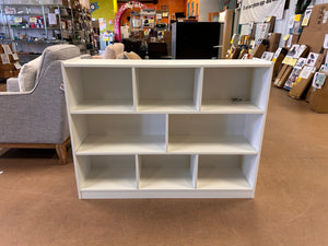 Costway 3-tier Open Bookcase 8-Cube Floor Standing Storage Shelves Display Cabinet White! (NEW & ASSEMBLED!)
