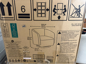 Henredon Mini Murphy Kids Swivel Accent Chair, Dark Gray!! NEW IN BOX!!