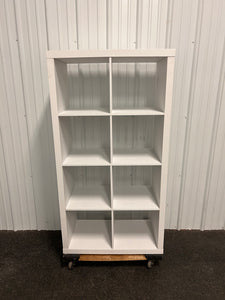 Better Homes & Gardens 8-Cube Storage Organizer, White Texture! (NEW & ASSEMBLED - TWO SMALL CHIPS)