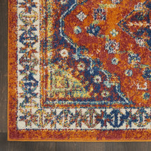 Nourison Allur Boho Transitional Orange Multicolor 7'10" x 9'10" Area Rug, (8' x 10')!