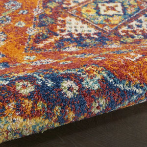 Nourison Allur Boho Transitional Orange Multicolor 7'10" x 9'10" Area Rug, (8' x 10')!