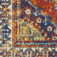 Nourison Allur Boho Transitional Orange Multicolor 7'10" x 9'10" Area Rug, (8' x 10')!