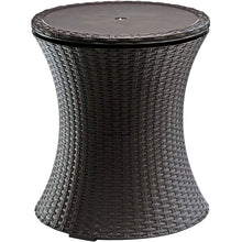 Keter Pacific Cool Bar Outdoor Patio Furniture and Hot Tub Side Table with 7.5 Gallon Beer and Wine Cooler, Espresso Brown!! BRAND NEW!!