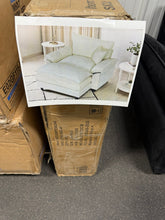 Oversized Black Chenille Soft Single Sofa Arm Chair with Ottoman and 1-Small Pillow for Bedroom and Living room! (NEW VACUUM SEALED IN BOX)