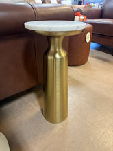 Cardina 10 in. White Round Marble End Table!! BRAND NEW!!