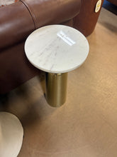 Cardina 10 in. White Round Marble End Table!! BRAND NEW!!