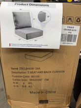 Ophoro 24 in. x 24 in. x 6in. 4-Piece Deep Seating Water & Fade Resistant Outdoor Lounge Chair Replacement Cushion Set in Beige, SET OF 2!! NEW IN BOX!!