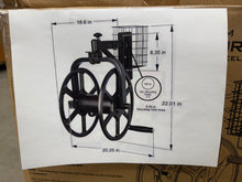 Liberty Garden Single Arm Navigator Rotating Garden Hose Reel with Storage Basket, Bronze!! NEW IN BOX!!