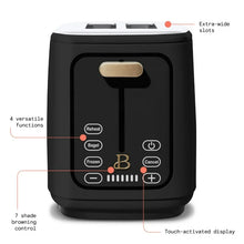 Beautiful 2 Slice Touchscreen Toaster, Black by Drew Barrymore- NEW IN BOX!!!