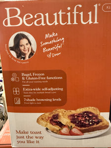 Beautiful 2 Slice Touchscreen Toaster, Black by Drew Barrymore- NEW IN BOX!!!