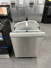 Frigidaire 24 in Front Control Built-In Tall Tub Dishwasher in Stainless Steel with 4-cycles and DishSense Sensor Technology! (NEW - MISSING OUTER COVER - MISSING BOTTOM TRIM COVER)