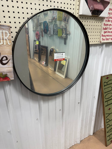 24 in. W x 24 in. H Round Mirror Framed Black Mirrors for Bathroom Wall Bathroom Vanity Mirror Over Sink! (NEW)
